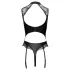 Cottelli - suspender bodysuit with open crotch (black) - M