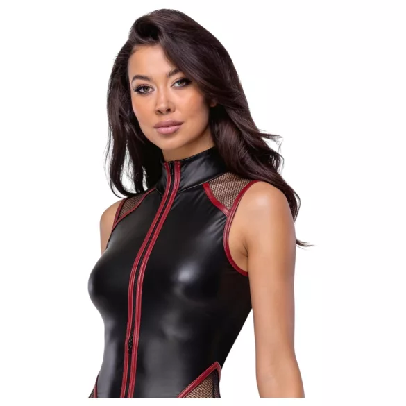 Cottelli - zip-up fishnet bodysuit (black)
