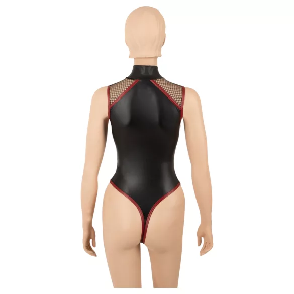 Cottelli - zip-up fishnet bodysuit (black)