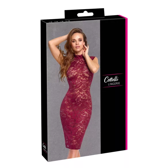 Cottelli - lace see-through dress (burgundy)