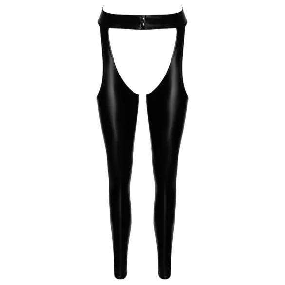Noir - Glossy Tights - Chaps Style (Black) - L