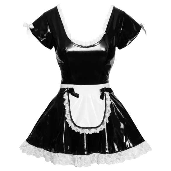 Black Level - black vinyl maid dress