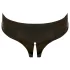 Latex black open-crotch women’s knickers (S-L)