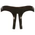 Latex black open-crotch women’s knickers (S-L)