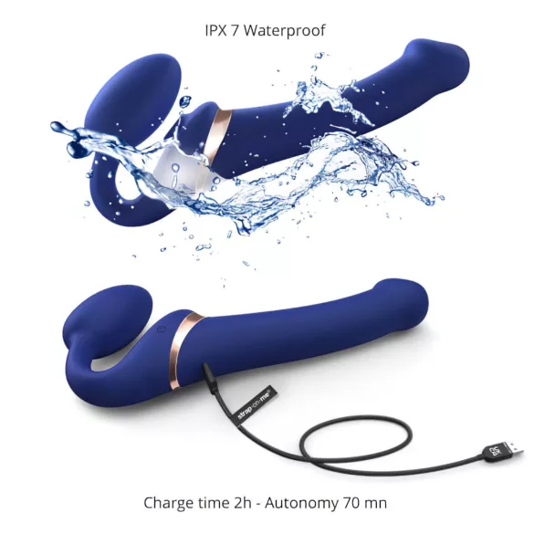 Strap-on-me M - Wearable Airwave Vibrator (Blue)