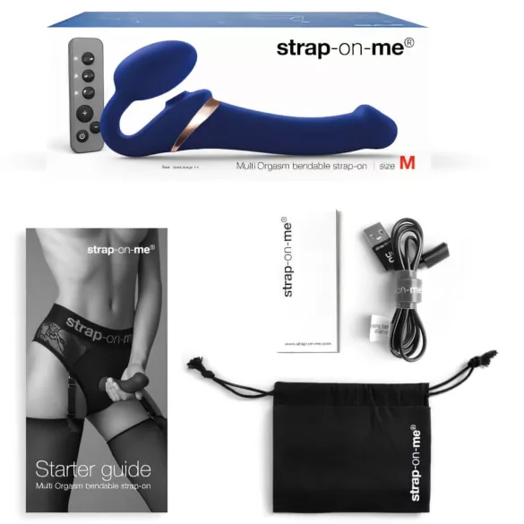 Strap-on-me M - Wearable Airwave Vibrator (Blue)