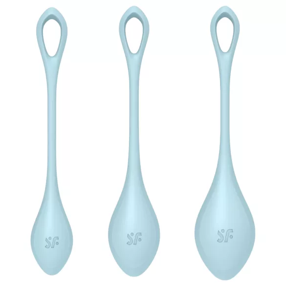 Satisfyer Yoni Power 2 - Geisha Ball Set - Blue (3 Piece Set)