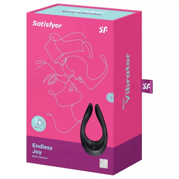 Satisfyer Endless Joy - rechargeable, waterproof couples vibrator (black)