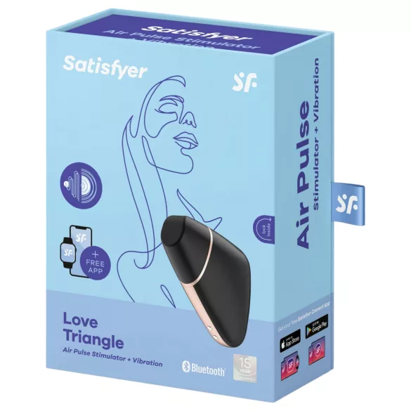 Satisfyer Love Triangle - App-controlled air pulse clitoral stimulator (black)