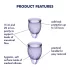 Satisfyer Feel Confident - Menstrual Cup Set (Purple)