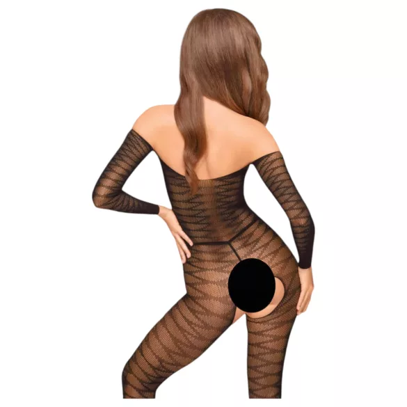 Penthouse Dreamy Diva - Zigzag Carmen Jumpsuit (Black) - XL