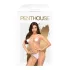 Penthouse Body Search - Open-Weave Fishnet Bodysuit (White) - XL
