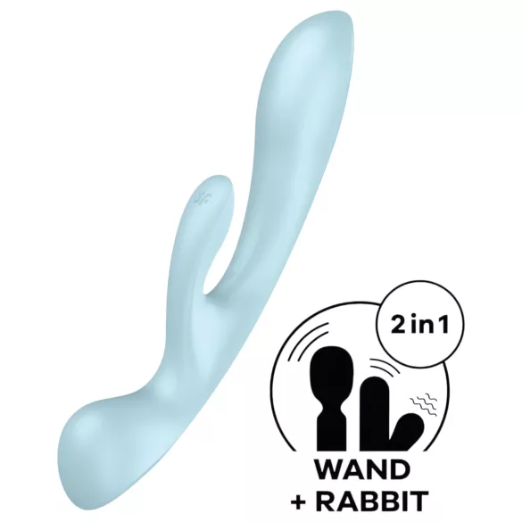 Satisfyer Triple Oh - rechargeable clitoral arm vibrator (blue)