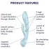 Satisfyer Triple Oh - rechargeable clitoral arm vibrator (blue)