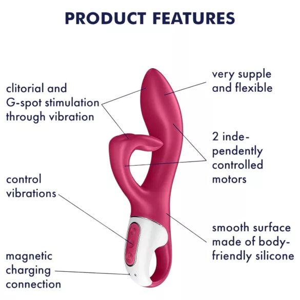 Satisfyer Embrace Me - rechargeable vibrator with clitoral arm (red)
