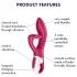 Satisfyer Embrace Me - rechargeable vibrator with clitoral arm (red)