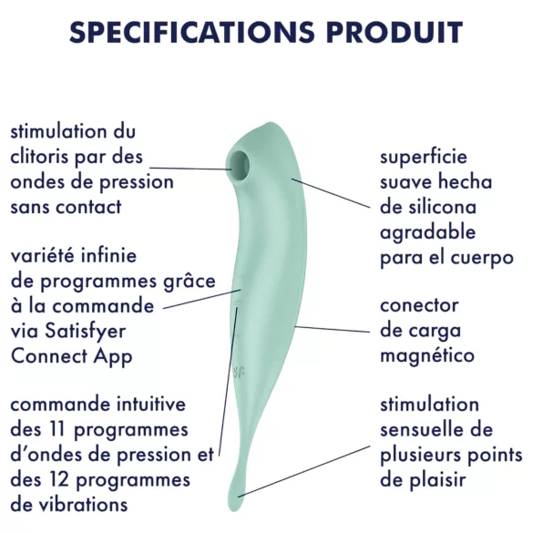 Satisfyer Twirling Pro - App-controlled clitoral vibrator (mint)