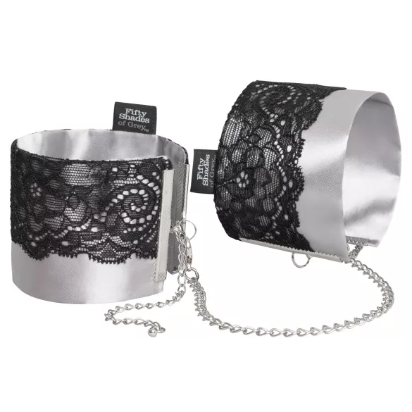 Fifty Shades of Grey Play Nice - satin cuffs (silver)