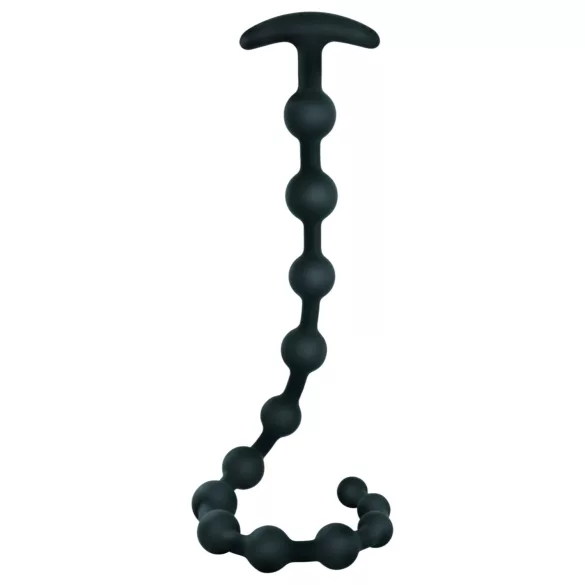 Black Velvets - beaded anal dildo (black)