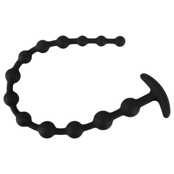 Black Velvets - beaded anal dildo (black)