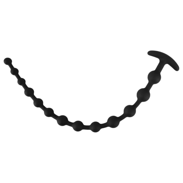 Black Velvets - beaded anal dildo (black)