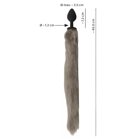 You2Toys - Silicone Anal Plug with Tail (Gray)