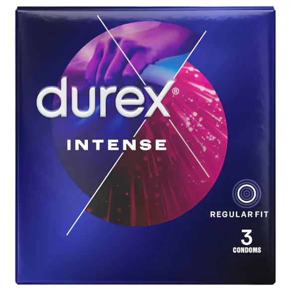 Durex Intense - ribbed and dotted condoms (3 pcs)
