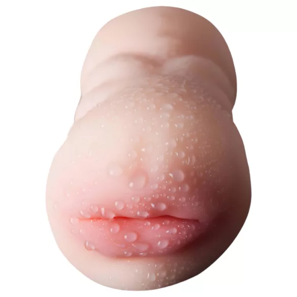 Lonely 2-in-1 - artificial vagina and artificial mouth masturbator (natural)