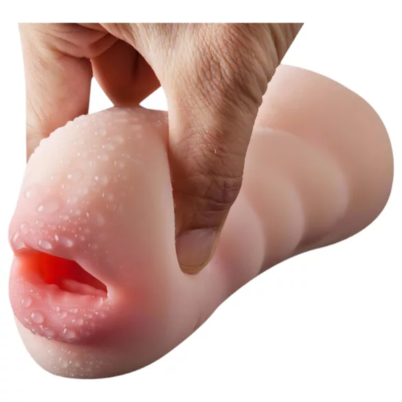 Lonely 2-in-1 - artificial vagina and artificial mouth masturbator (natural)