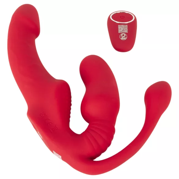 You2Toys Strapless - strap-on 3-pronged vibrator (pink)