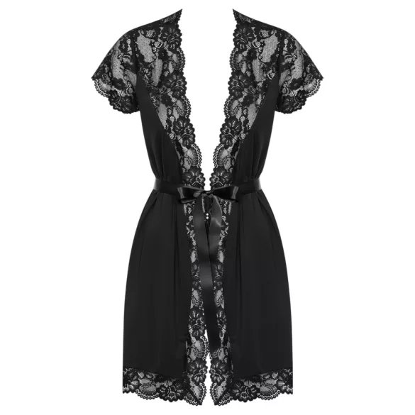 Obsessive - lace robe (black)