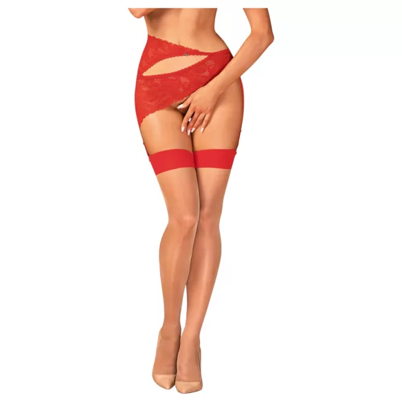 Obsessive Aloisa - Lingerie Gift Set - 6 Pieces (Red) - L/XL