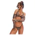 Obsessive Addia - leopard‑print fishnet set