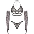 Obsessive Addia - leopard‑print fishnet set - L/XL