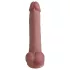 Erospace Natural Play - silicone dildo 24 cm (flesh-coloured)