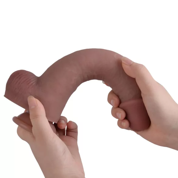 Erospace Natural Play - silicone dildo 24 cm (flesh-coloured)