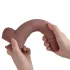 Erospace Natural Play - silicone dildo 24 cm (flesh-coloured)