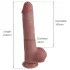 Erospace Natural Play - silicone dildo 24 cm (flesh-coloured)