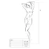 Passion BS017 - black fishnet set with rose pattern (S-L)