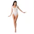 Passion BS064 - open white fishnet bodysuit (S-L)