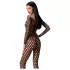 Passion BS077 - black long-sleeved fishnet bodystocking (S-L)