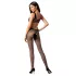 Passion BS085 - mosaic-patterned, open black jumpsuit (S-L)