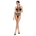 Passion BS087 - transparent black fishnet bodysuit (S-L)