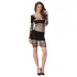 Passion BS105 - black fishnet mini dress (S-L)