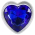 Magic Shiver - metal anal plug with gem (blue)