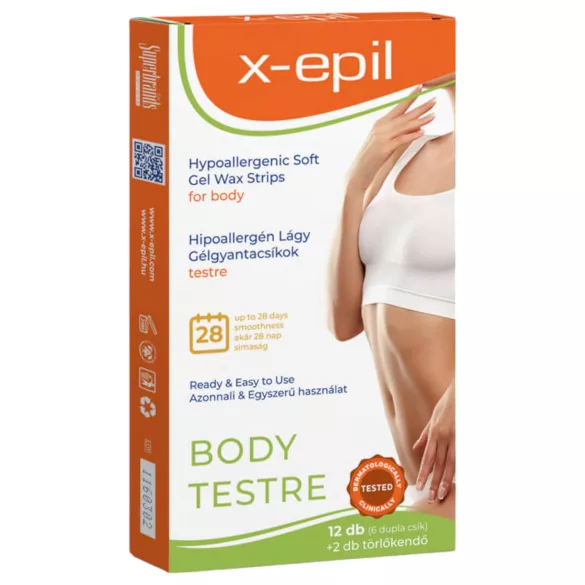 X-Epil - Hypoallergenic Body Wax Strips (12 Strips)
