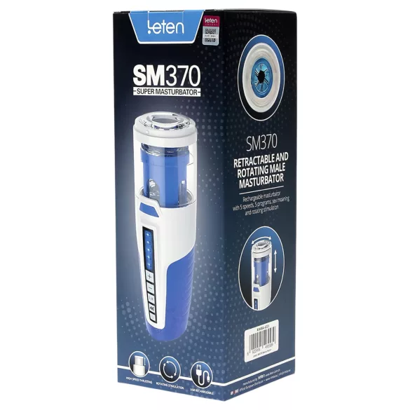 Leten SM370 - Moaning Rotating Masturbator (White)