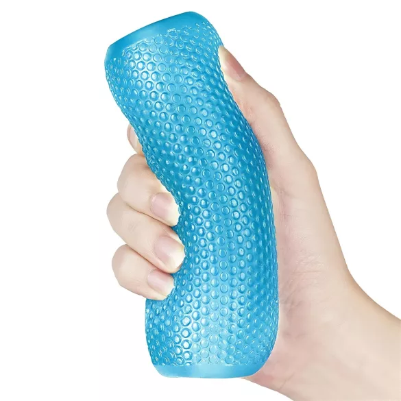 Lovetoy Training Master - Double‑sided Ribbed Masturbator (Blue)