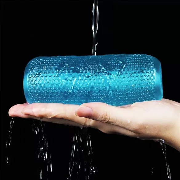 Lovetoy Training Master - Double‑sided Ribbed Masturbator (Blue)