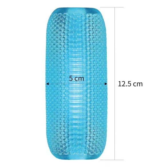 Lovetoy Training Master - Double‑sided Ribbed Masturbator (Blue)